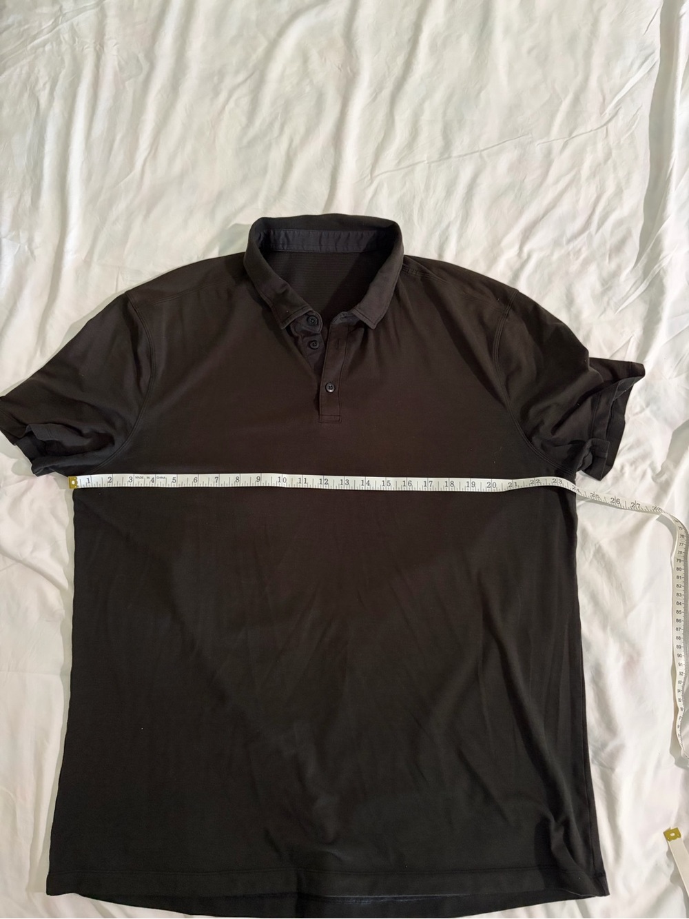 lululemon athletica Black Short-Sleeve Polo